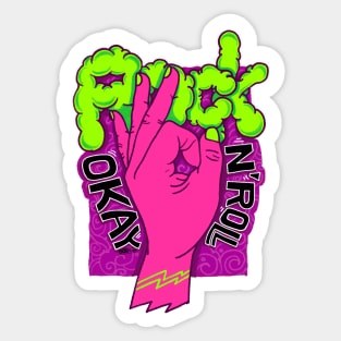 Ok Hand Sign rock Sticker